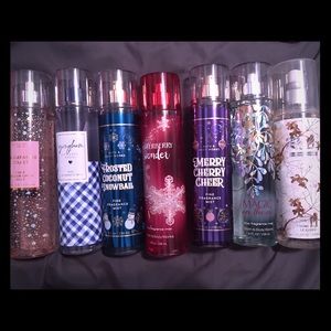 6 unused bath and body works body sprays